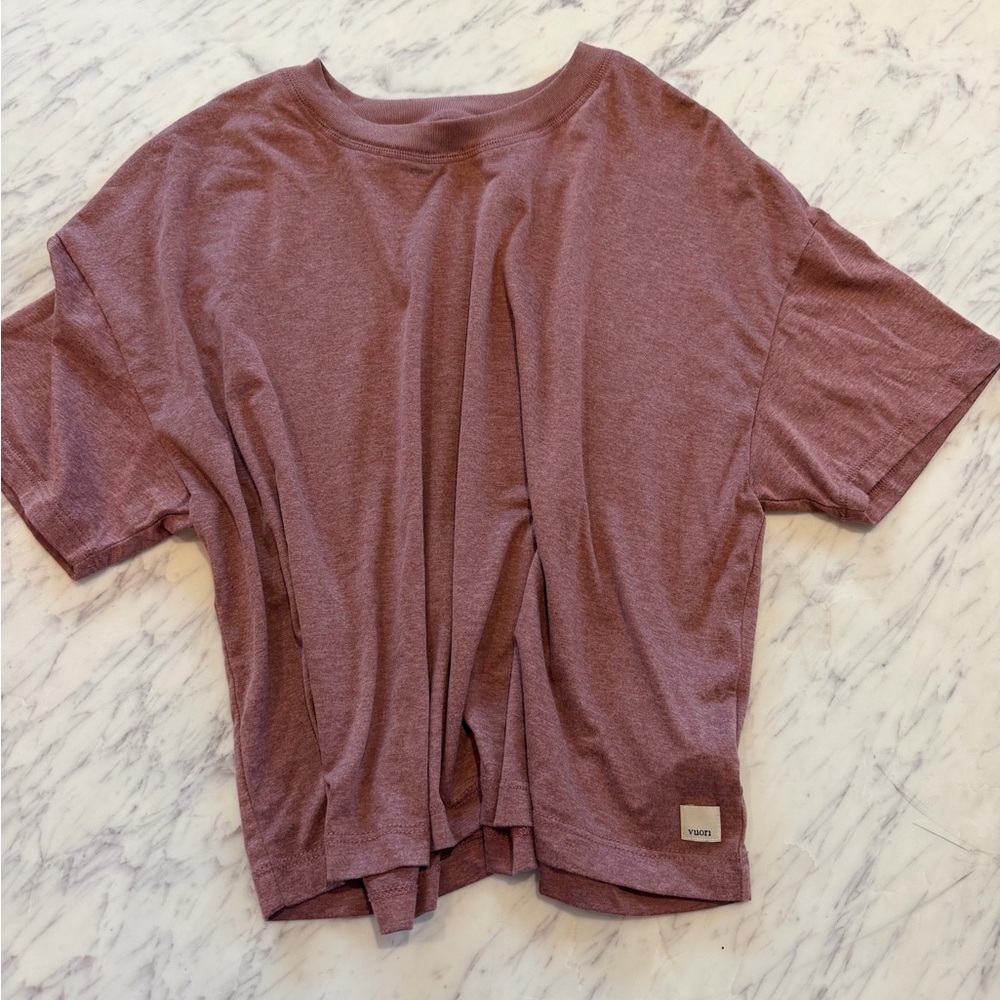 Vuori Energy Tee Shirt Women’s Small Heatherd Marsala - Picture 2 of 6